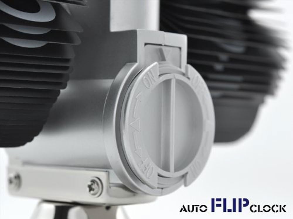 WoneNice Retro Digital Flip Down Clock -Battery Powered Internal Gear Operated Clock for Office Bedroom Kitchen School Hotel Café Décor- Black